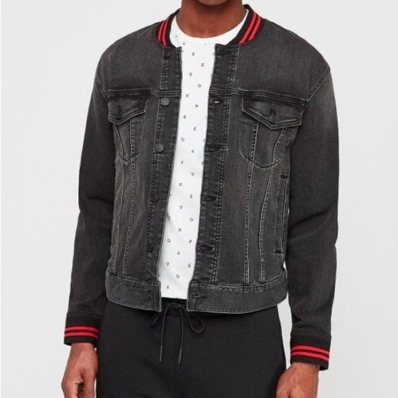Express Other - Express x Victor Oladipo Black Denim Jean Jacket Men’s XL Grunge Preppy
